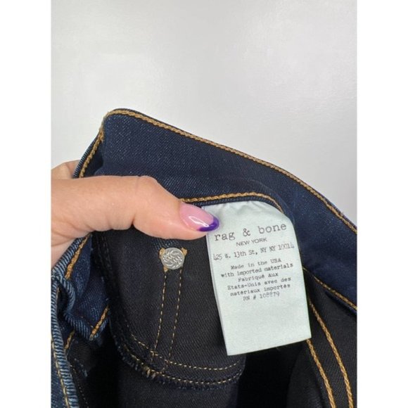 Rag & Bone High Rise Skinny Bedford Denim Jeans Women's Blue Size: 24 NWOT - Picture 7 of 10